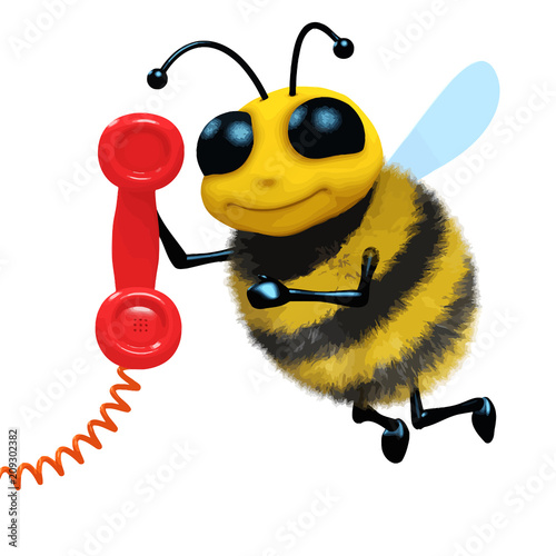 Vector 3d Telephone bee