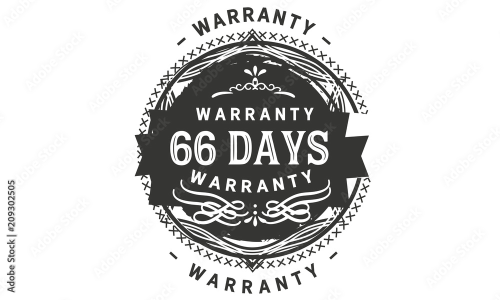 66 days warranty icon stamp 66 days warranty icon stamp
