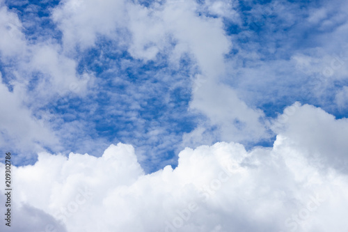 Landscape of white cloud on blue sky for background.