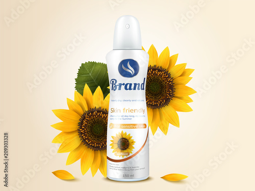 Deodorant spray bottle design