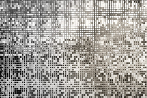 Silver square mosaic tiles for texture background