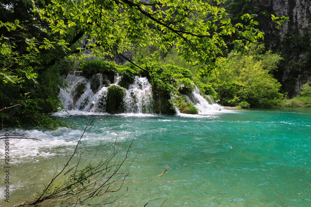 Obraz premium Amazing Plitvice Lakes National Park, Croatia