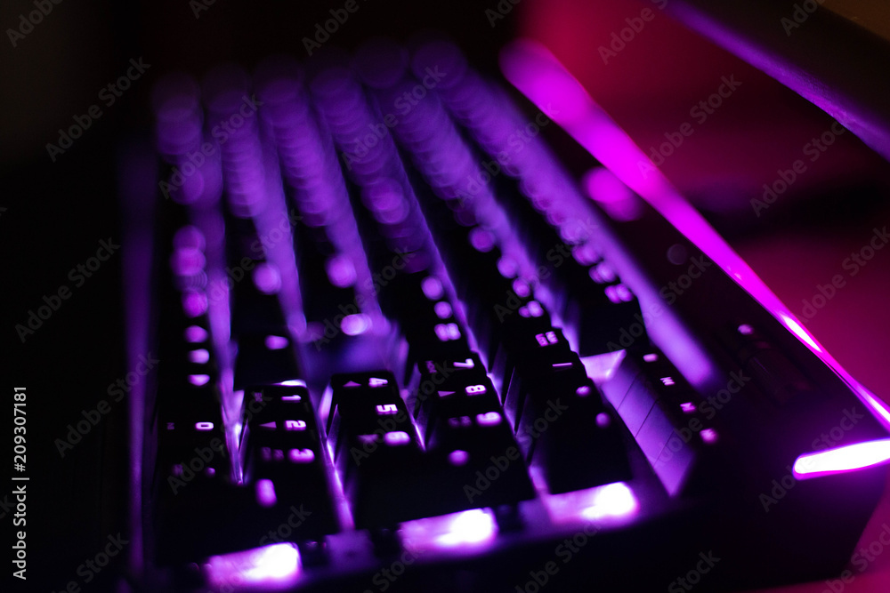 RGB Keyboard purple