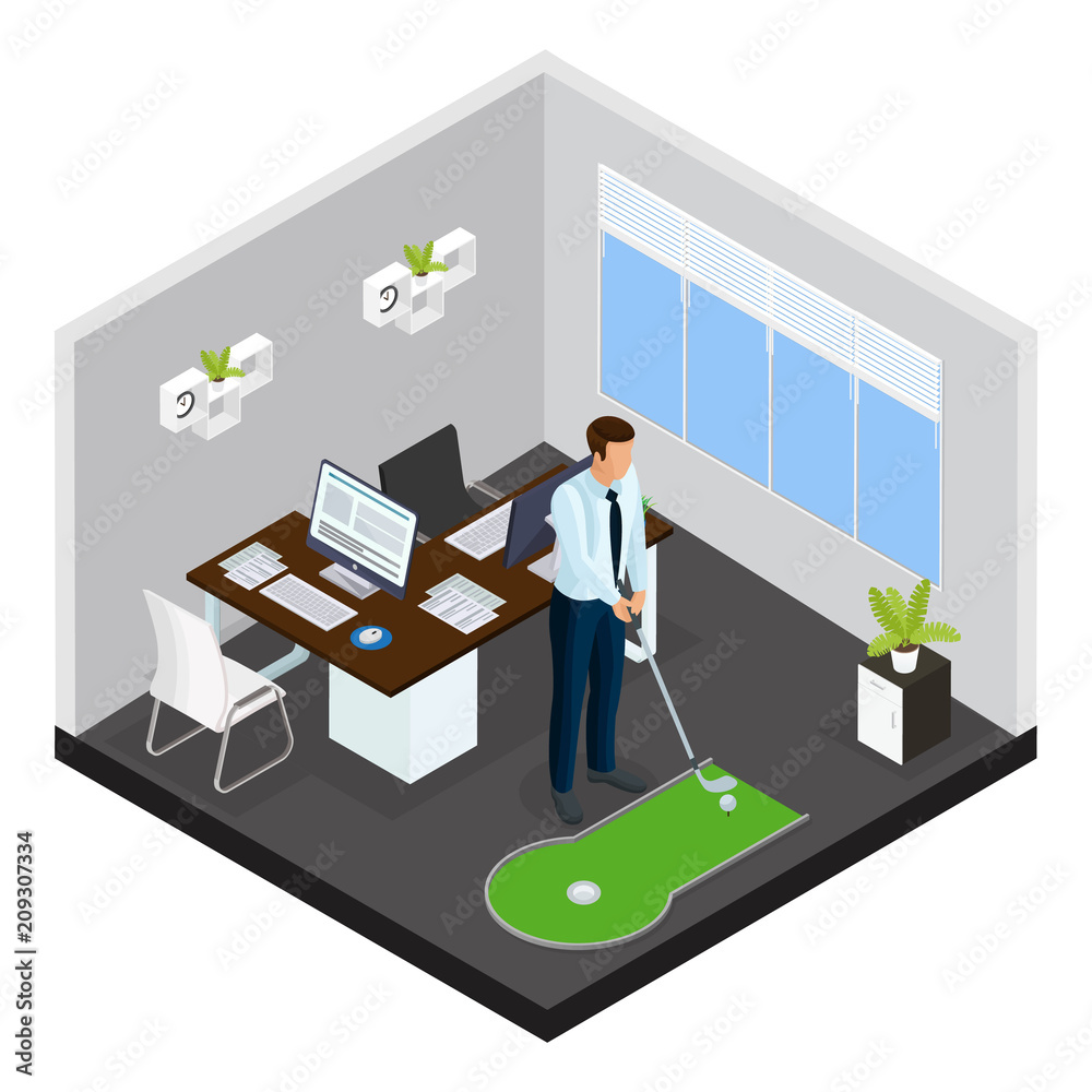 Isometric Mini Golf Template Isometric Mini Golf Template