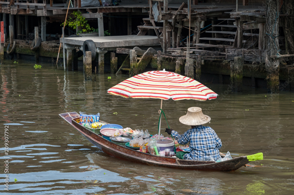 Obraz premium River vendor, Thailand
