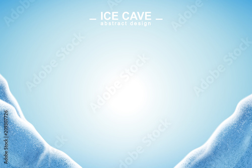Abstract ice cave background