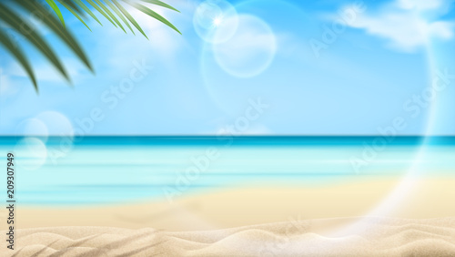 Beautiful beach resort scene