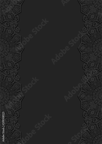 Floral background with traditional ornament
