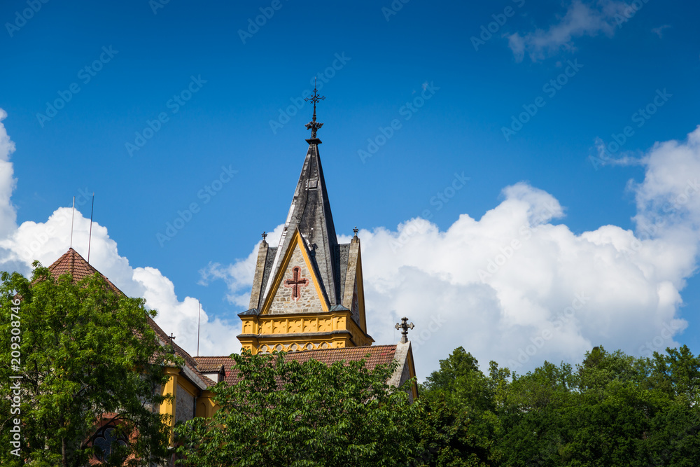 Church in Hluboka nad Vltavou, Czech Republic.