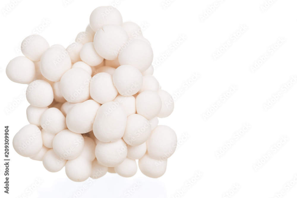 White beech mushrooms or Shimeji mushroom on white background White beech mushrooms or Shimeji mushroom on white background