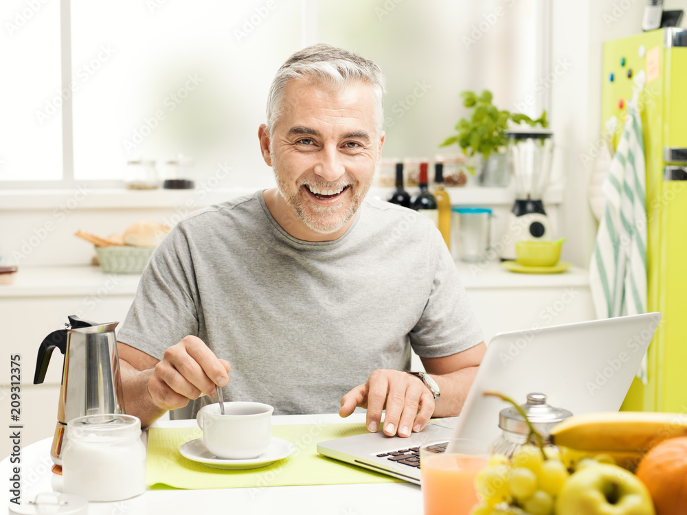 Relaxing breakfast at home Relaxing breakfast at home