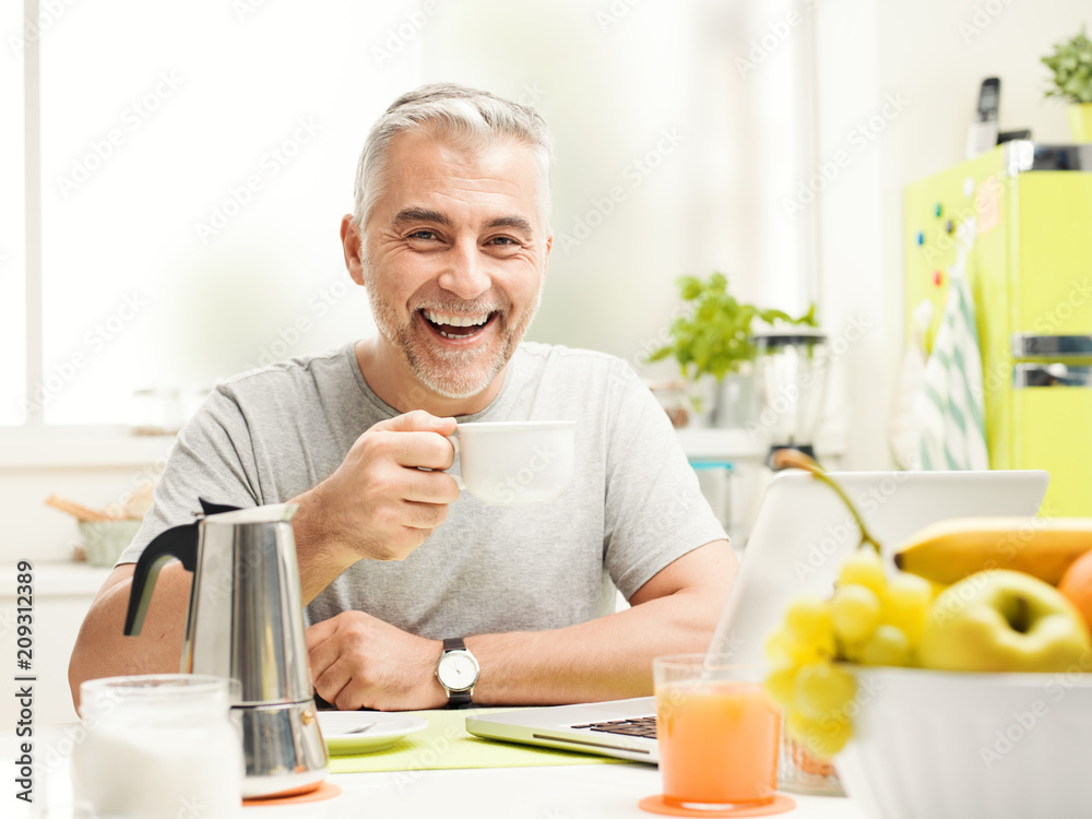Relaxing breakfast at home Relaxing breakfast at home