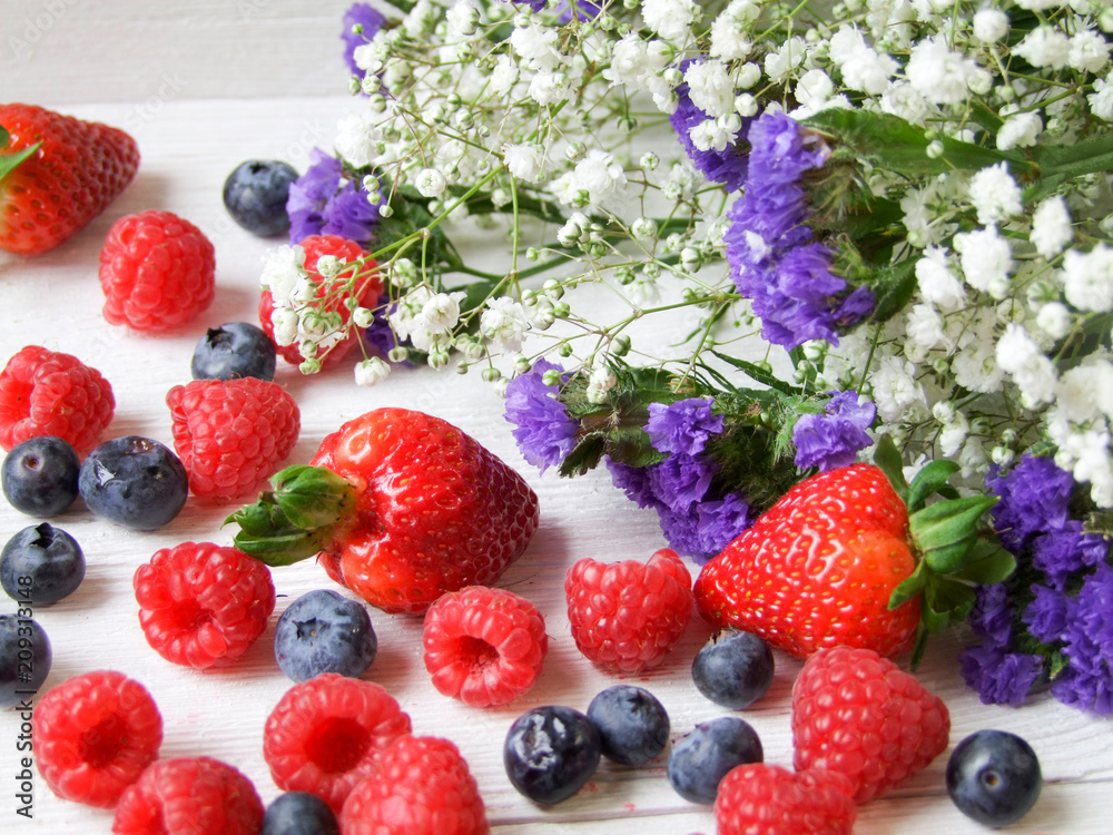 flowers and berries