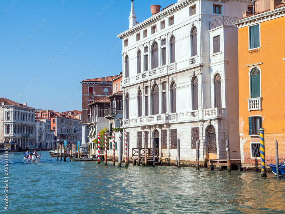 Romantic canal in center of Venice. Italy