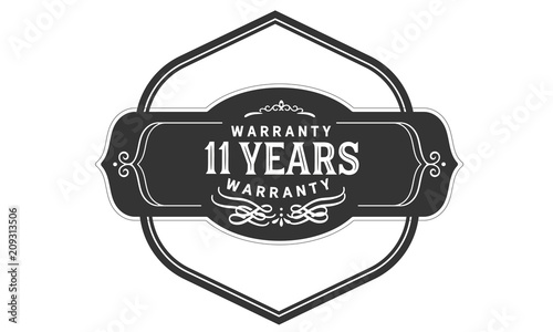 11 years warranty icon stamp