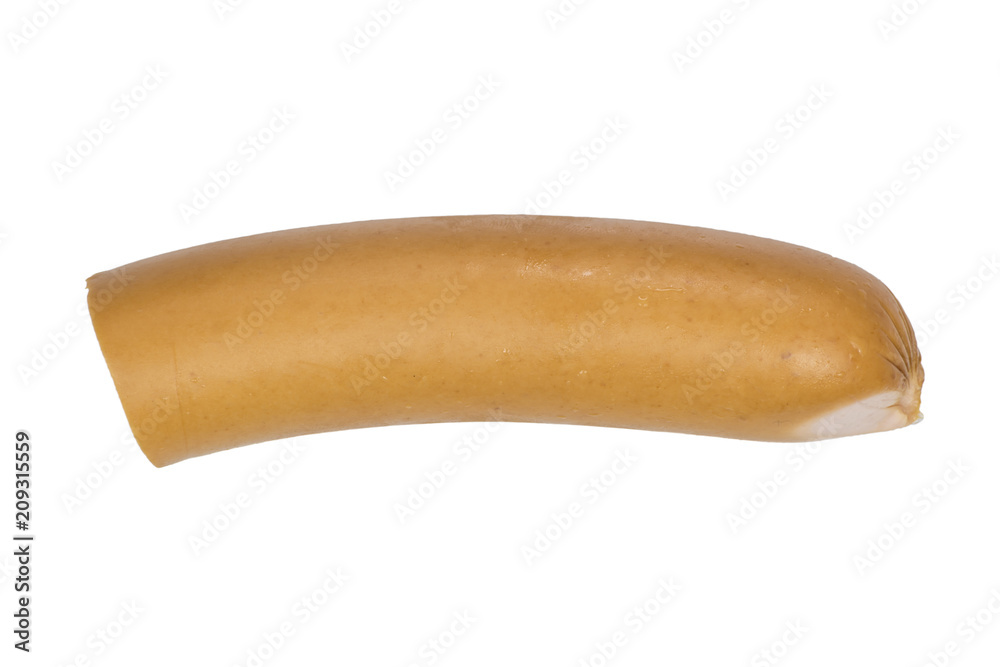 Half of wiener isolated on white background Half of wiener isolated on white background