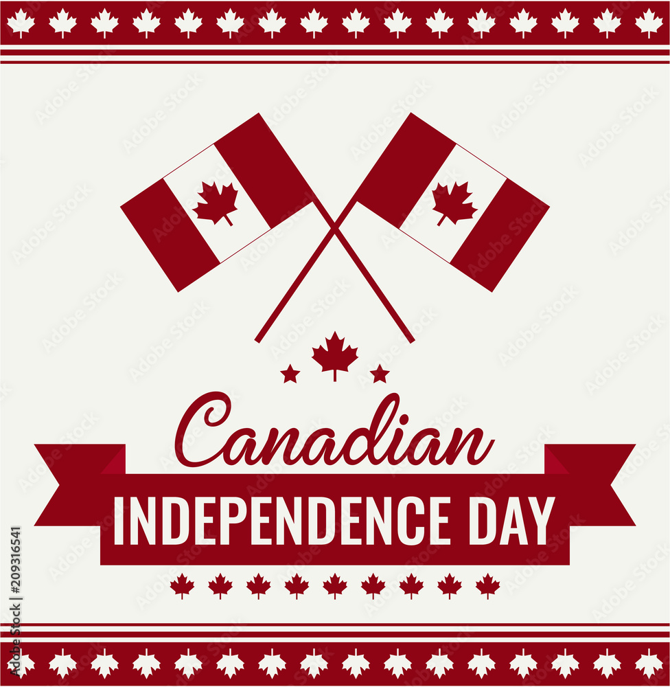 Canada day card or background. Independence day. vector illustration.