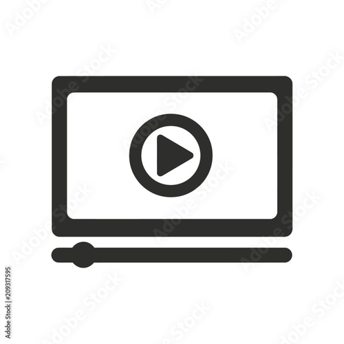 Video player icon. Play symbol. Streaming sign.