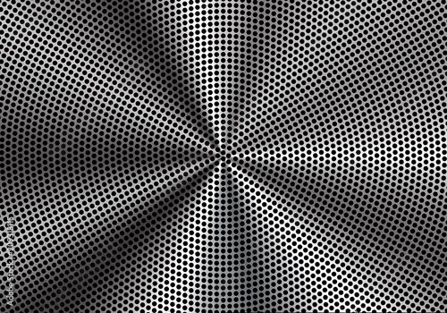 Abstract silver circle mesh speaker pattern background vector illustration.