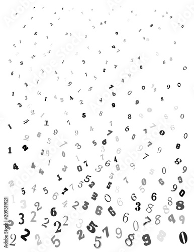 falling numbers, digits beautiful background design wallpaper
