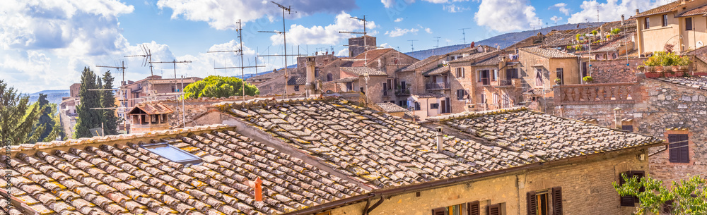 les toits de San Gimignano, Toscane