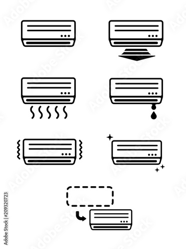 AC ( air conditioner) icon set 