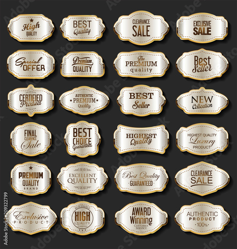 Retro vintage frames and labels collection