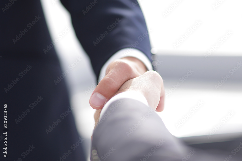 closeup.handshake of business partners