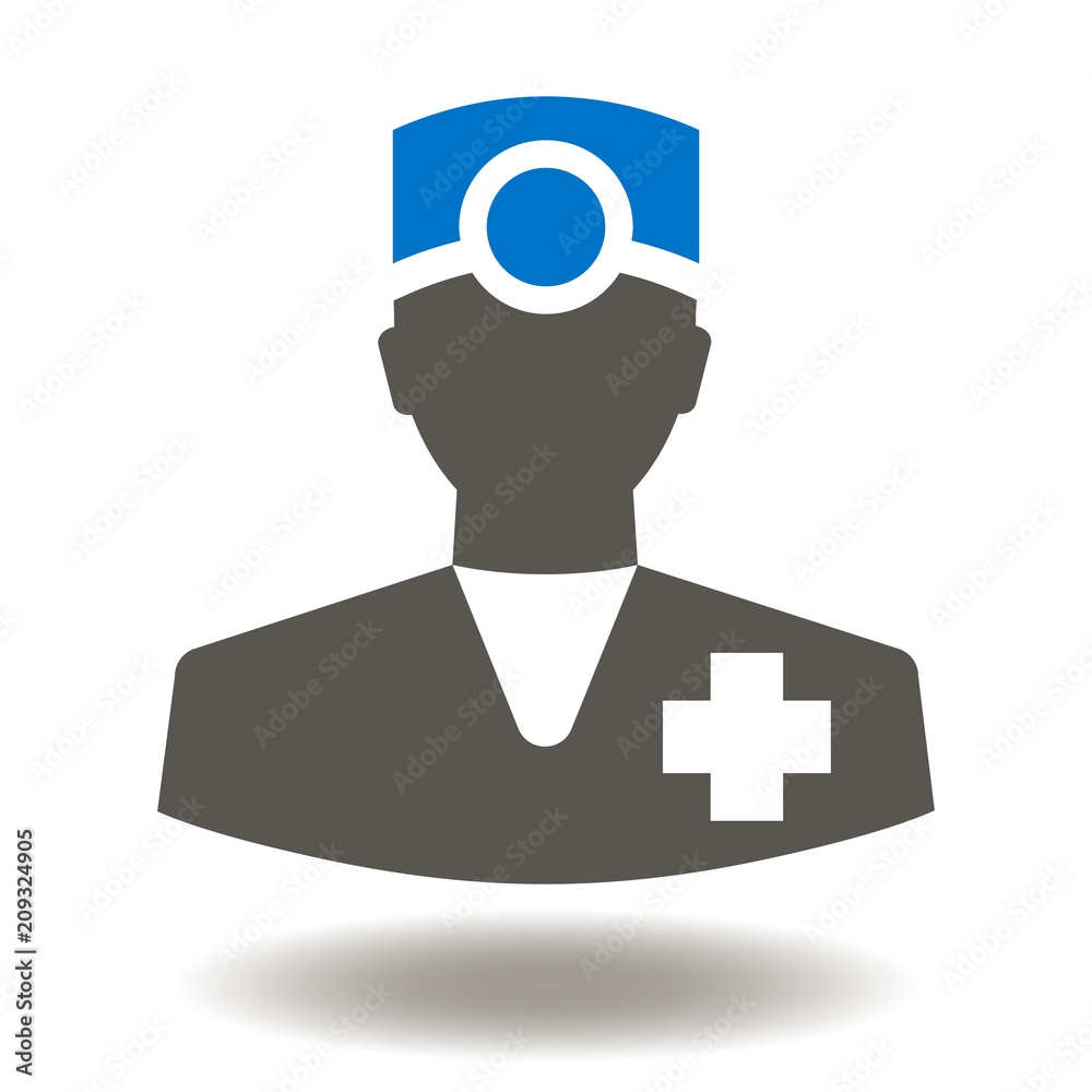 Doctor Icon Vector. Medical Worker Illustration. Dentist Logo. Physician Sign. Medic Symbol.