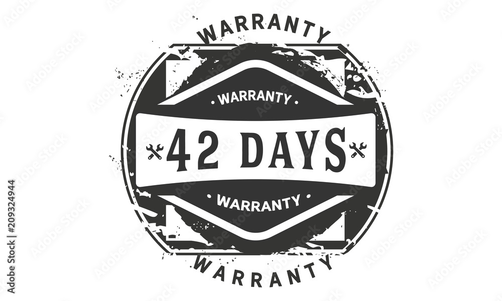 Fototapeta premium 42 days warranty icon stamp