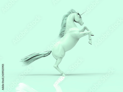 Unicorn pastel 3D render