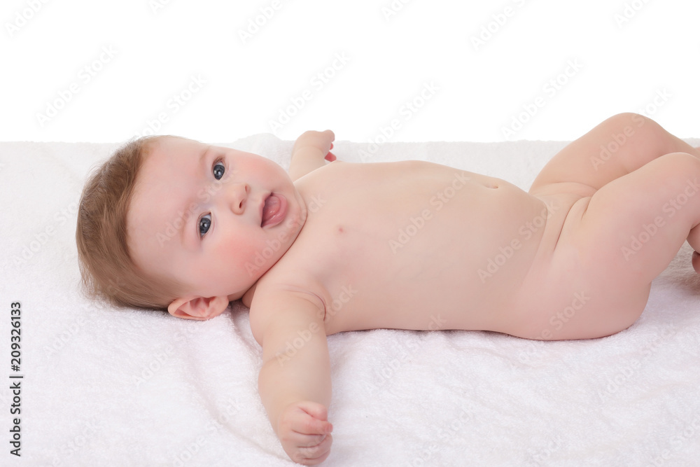 mom doing massage baby on white background mom doing massage baby on white background