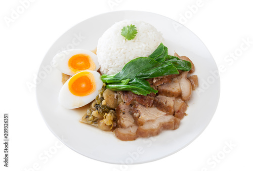 rice with pork leg