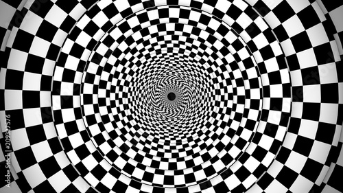 Symmetrical Optical Spiral Effect Illusion