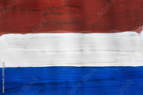 Принти на полотні Painted Dutch flag