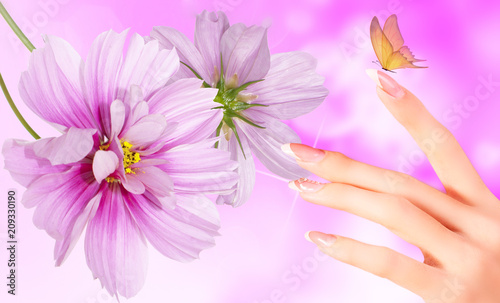 beautiful art woman nails manicure