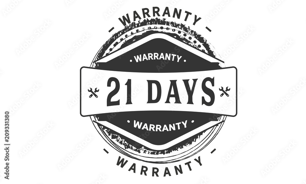 Fototapeta premium 21 days warranty icon stamp
