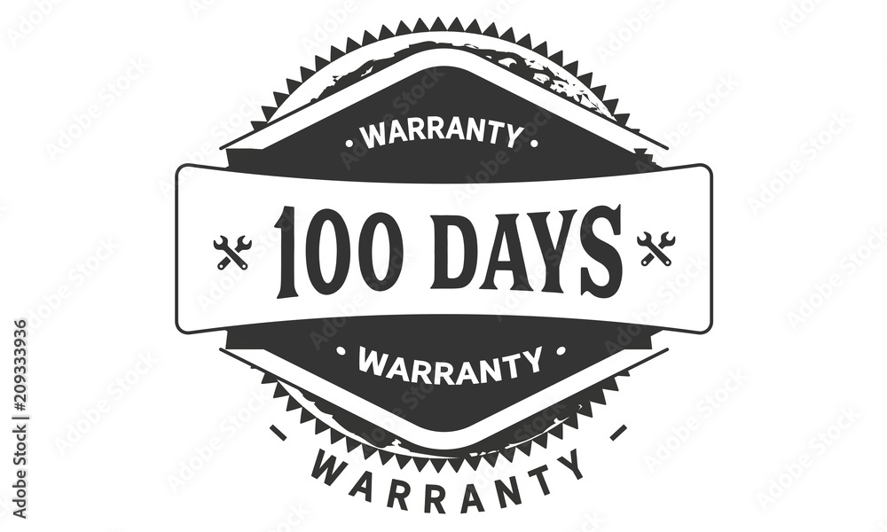100 days warranty icon stamp 100 days warranty icon stamp