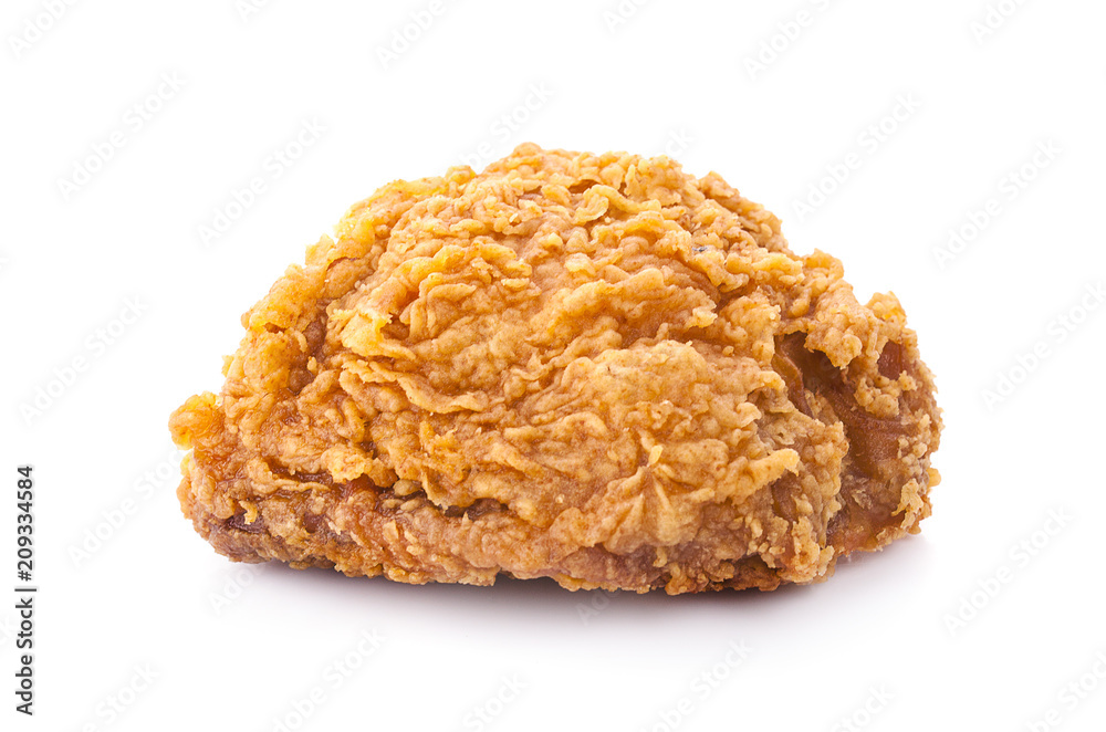 Fried chicken on white background Fried chicken on white background