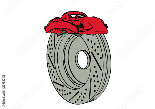 brake caliper vector