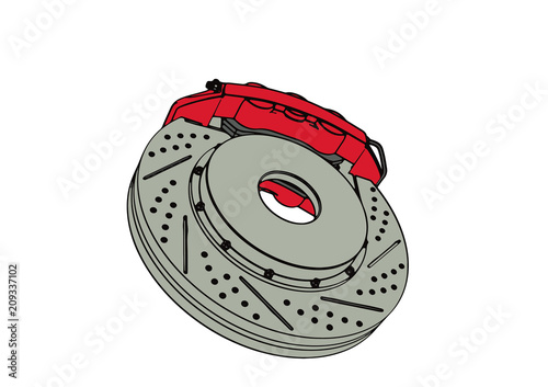 brake caliper vector