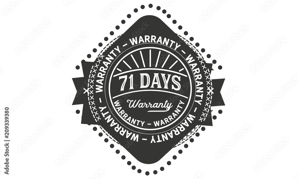 Fototapeta premium 71 days warranty icon stamp