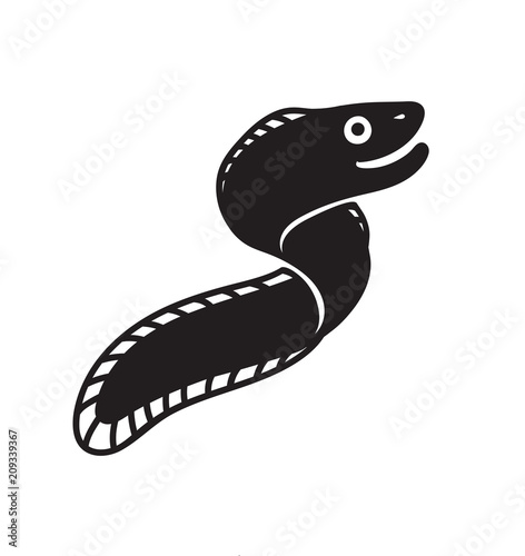 Vector happy eel