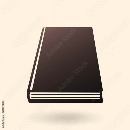 Vector Black Silhouette Icon - Closed Book