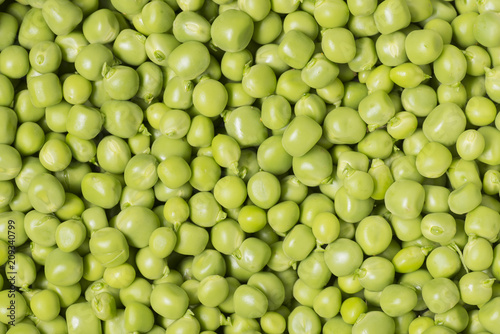 green peas close up in the detail - background