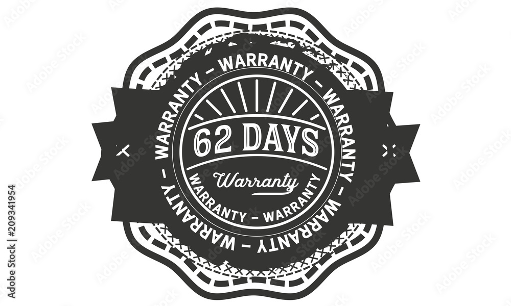 Fototapeta premium 62 days warranty icon stamp