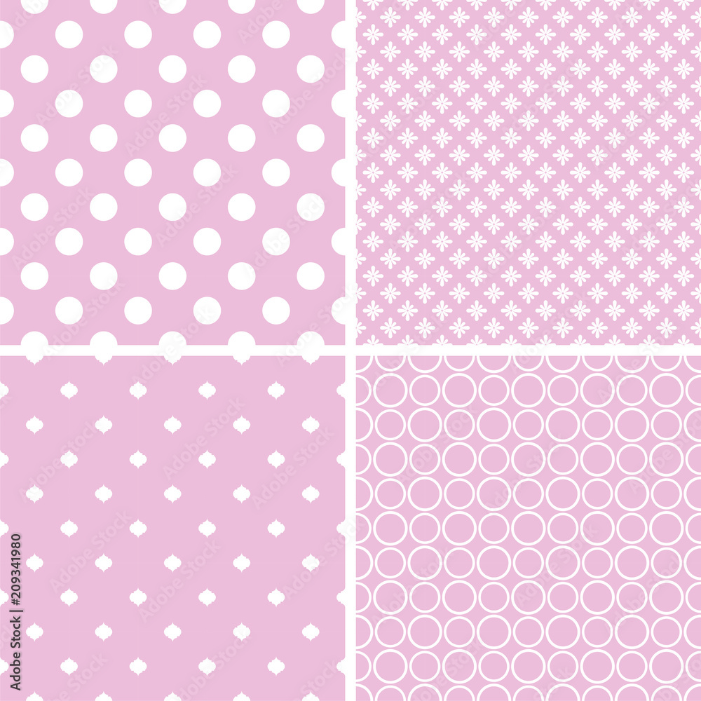 Retro abstract vector seamless patterns.