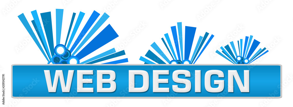 Fototapeta premium Web Design Blue Abstract Graphics On Top