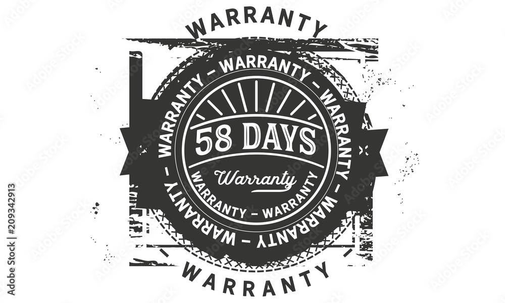 Obraz premium 58 days warranty icon stamp