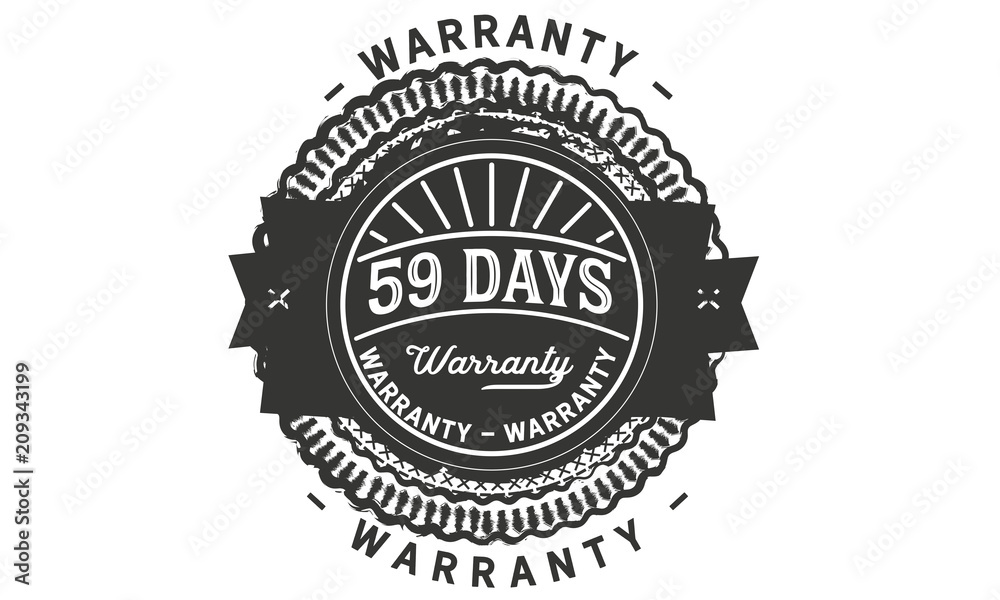 59 days warranty icon stamp